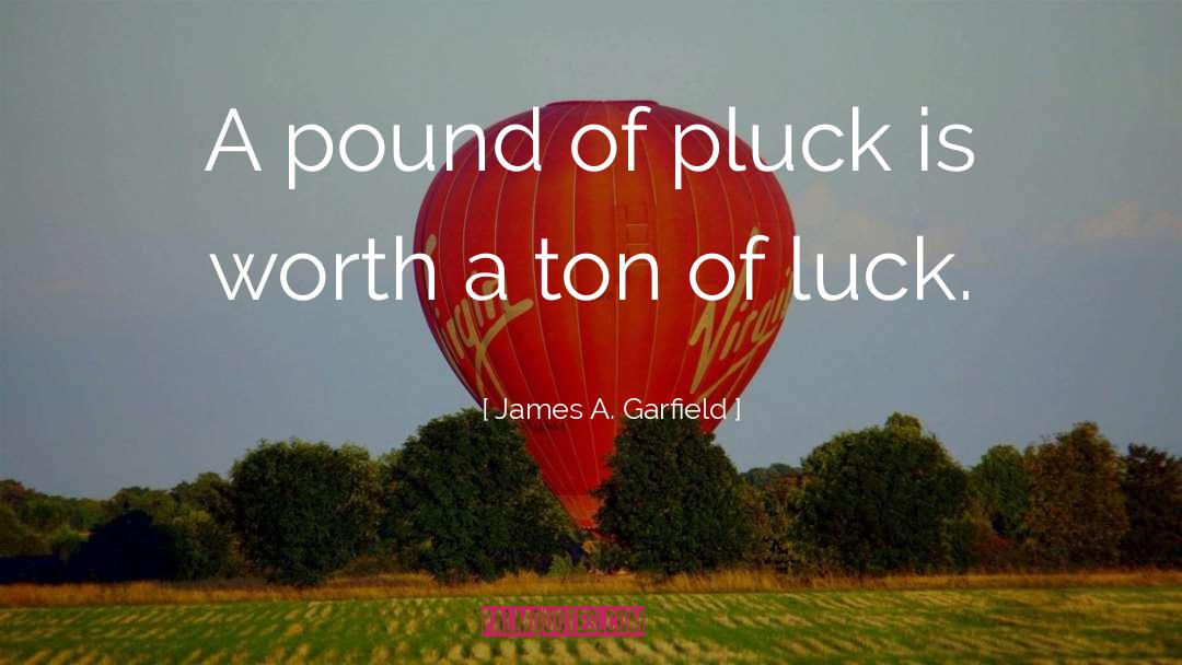 Pound quotes by James A. Garfield
