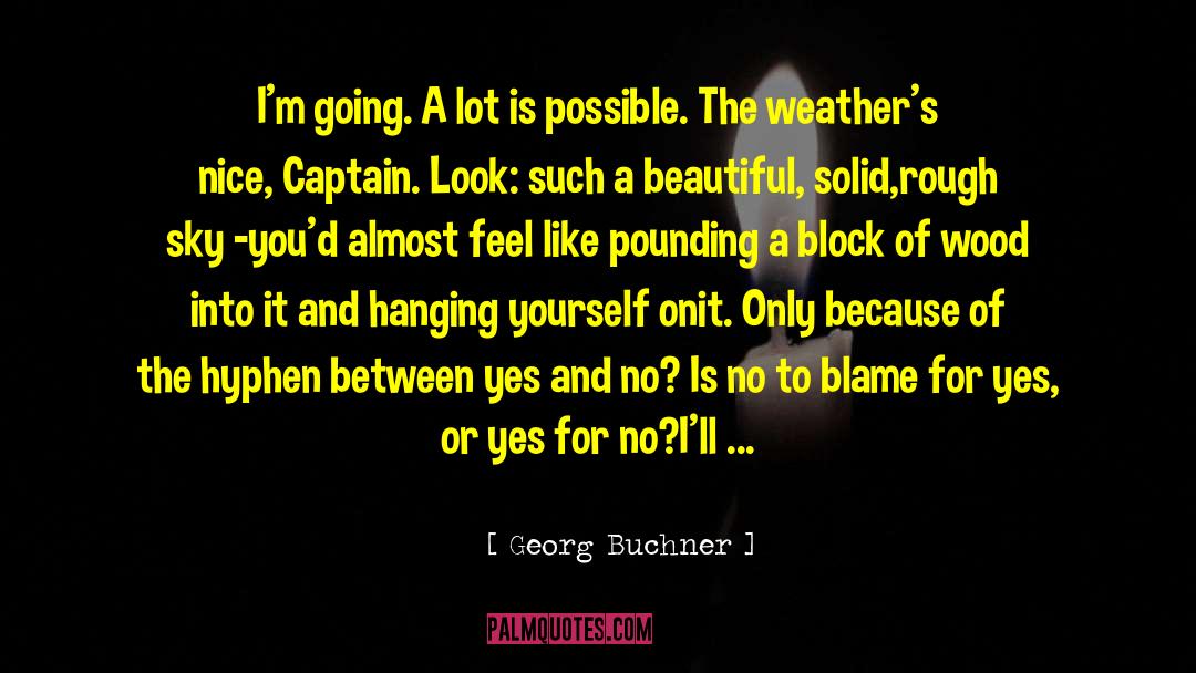 Pounding quotes by Georg Buchner