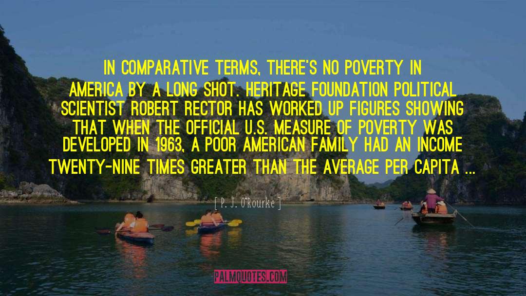Poverty In America quotes by P. J. O'Rourke