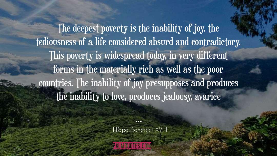 Poverty quotes by Pope Benedict XVI