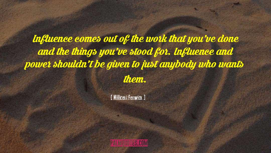 Power And Wealth quotes by Millicent Fenwick