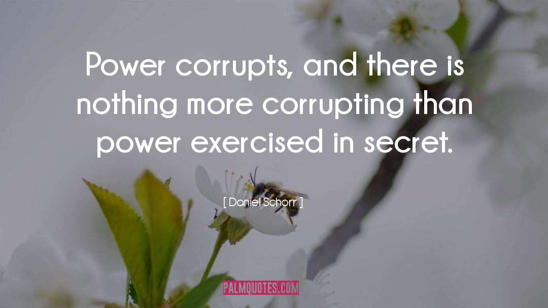 Power Corrupts quotes by Daniel Schorr