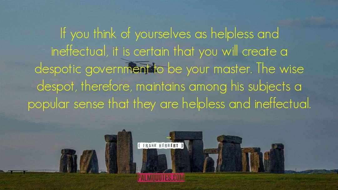 Power Government quotes by Frank Herbert