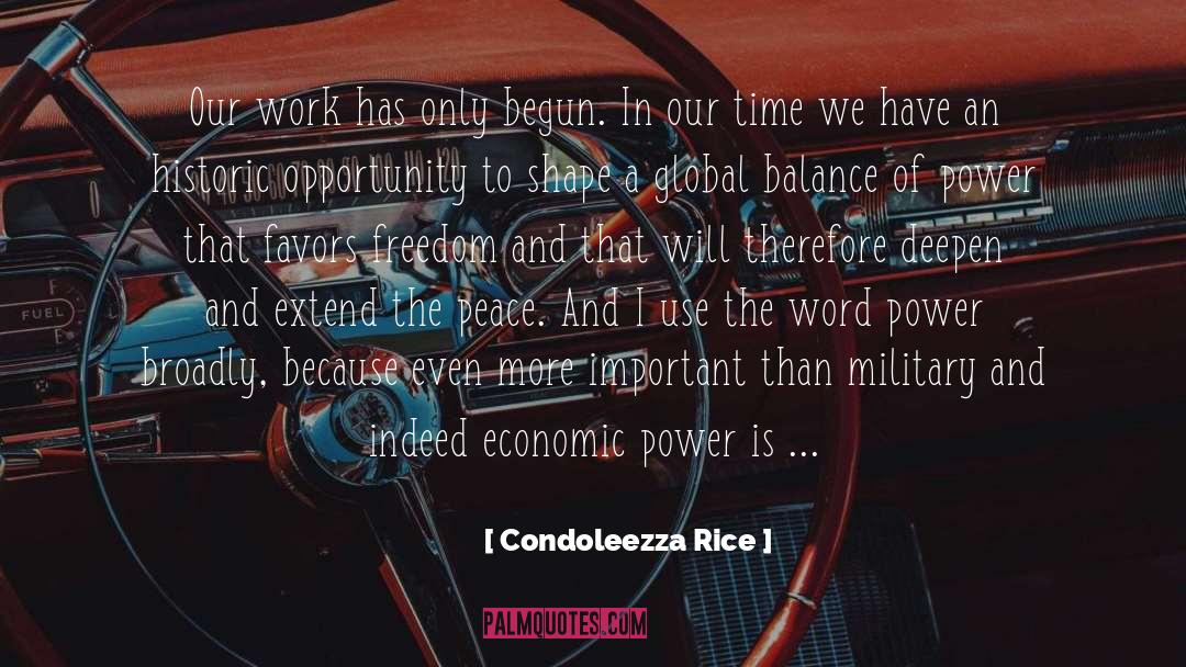 Power In Balance In General quotes by Condoleezza Rice