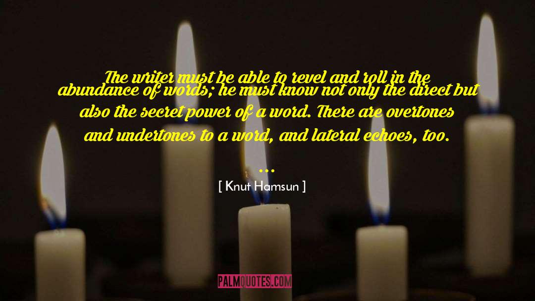 Power Of A Word quotes by Knut Hamsun