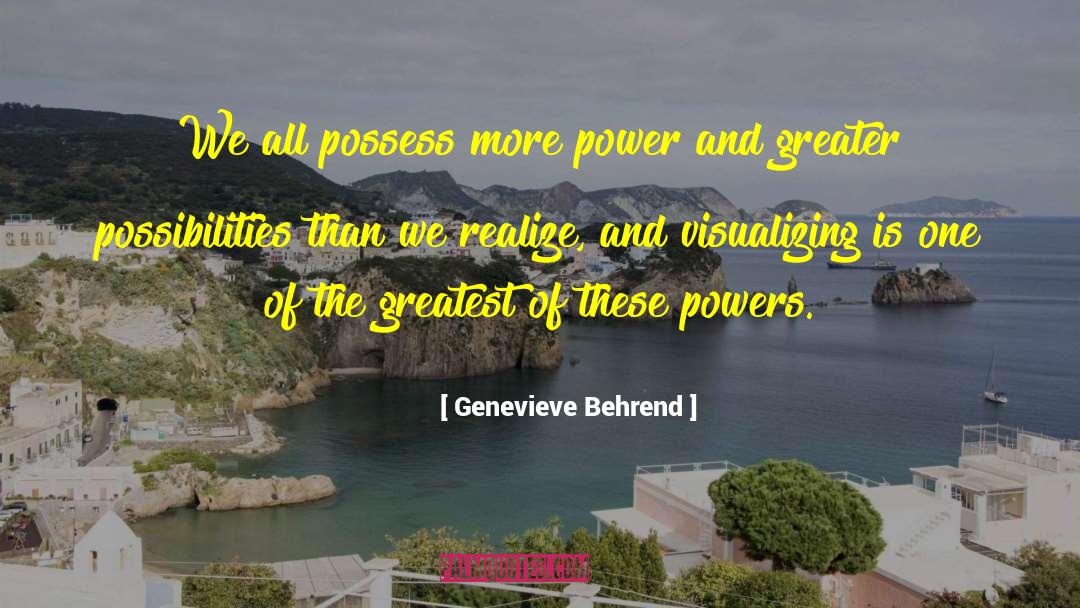 Power Of Attraction quotes by Genevieve Behrend