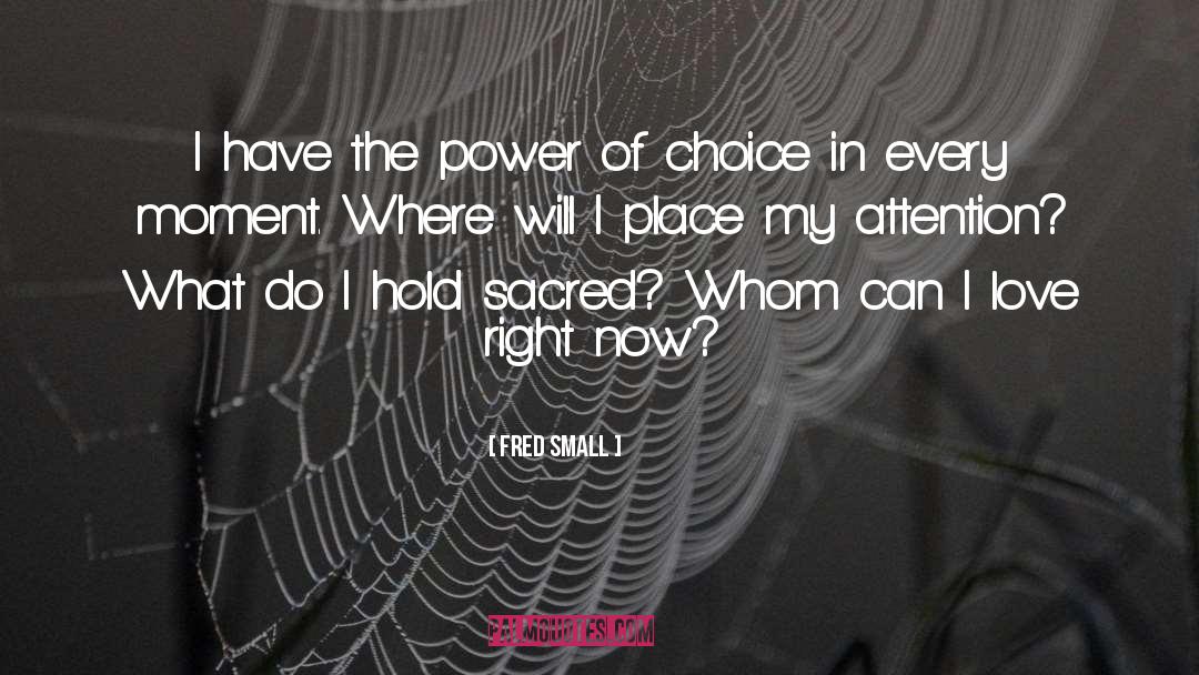 Power Of Choice quotes by Fred Small