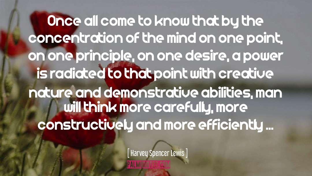 Power Of Concentration quotes by Harvey Spencer Lewis