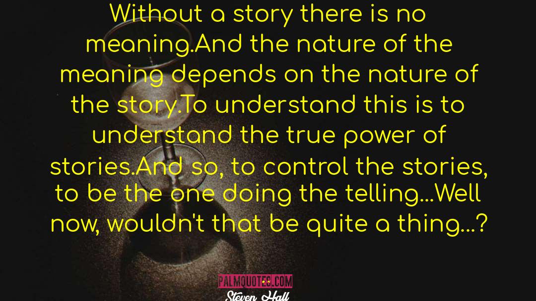 Power Of Stories quotes by Steven Hall