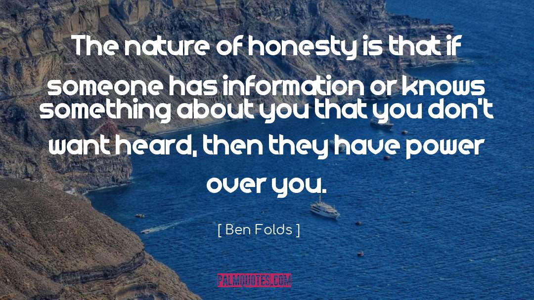 Power Over quotes by Ben Folds