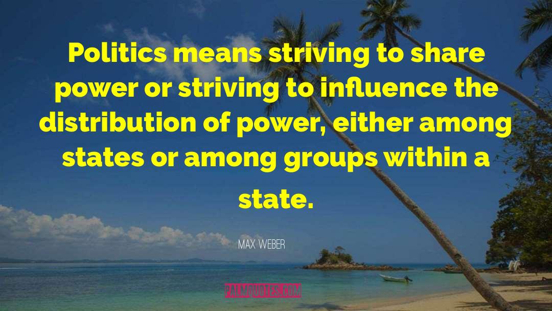 Power Politics quotes by Max Weber