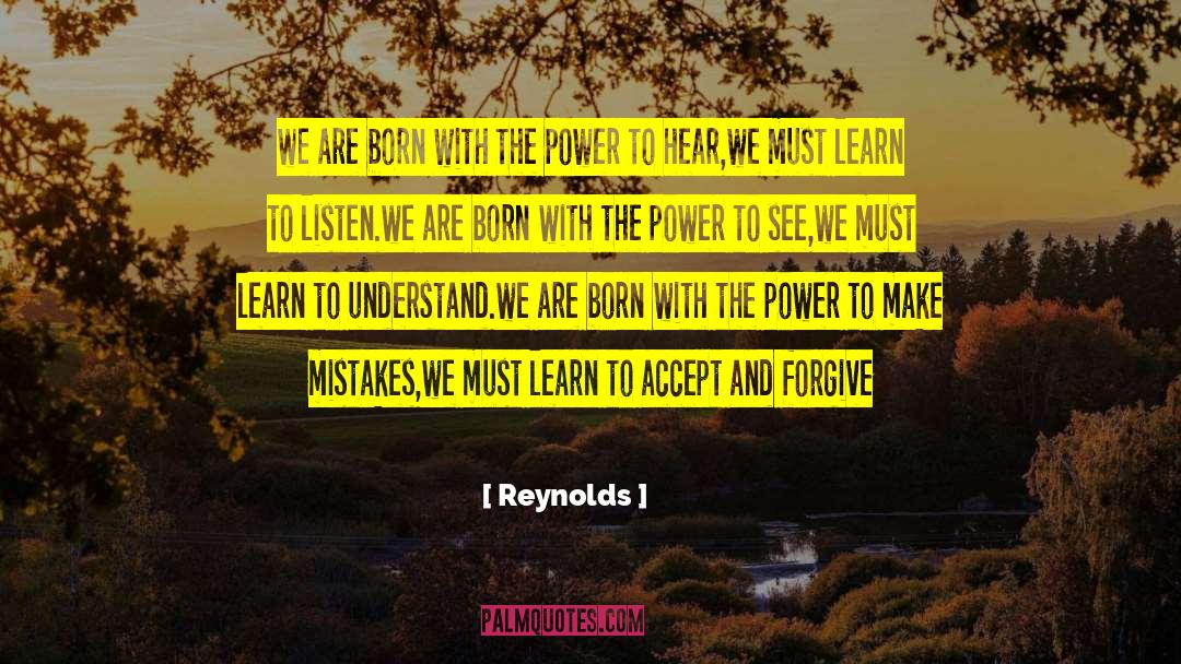 Power To Lead quotes by Reynolds