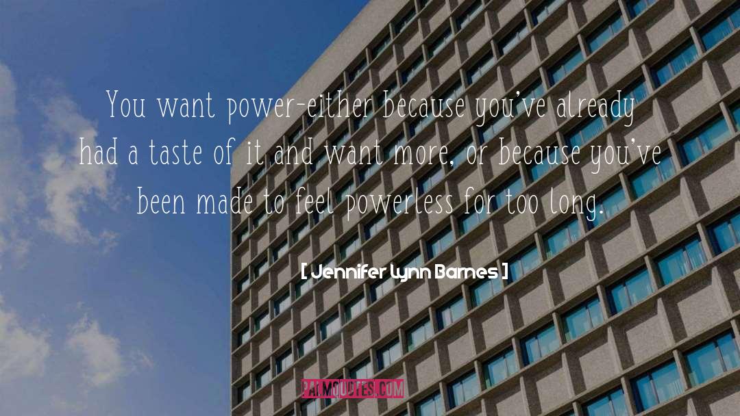 Powerless quotes by Jennifer Lynn Barnes