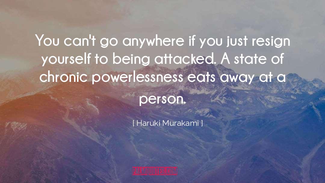 Powerlessness quotes by Haruki Murakami