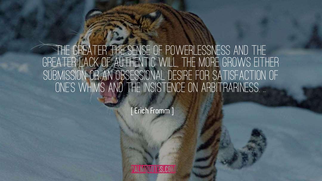 Powerlessness quotes by Erich Fromm