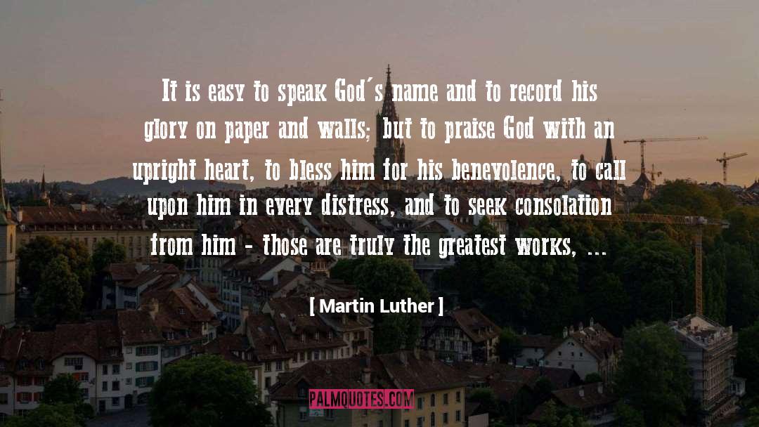Praise God quotes by Martin Luther