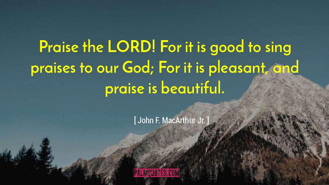 Praise The Lord quotes by John F. MacArthur Jr.