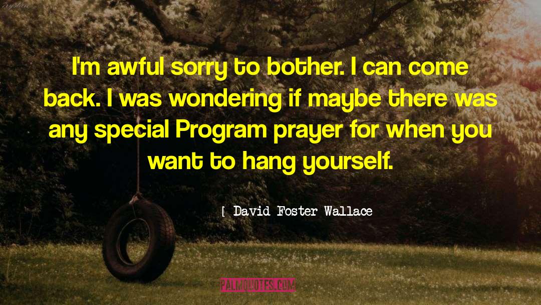 Prayer Prayer Requests quotes by David Foster Wallace