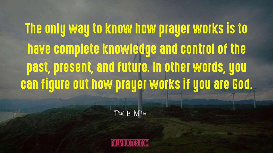 Prayer Works quotes by Paul E. Miller
