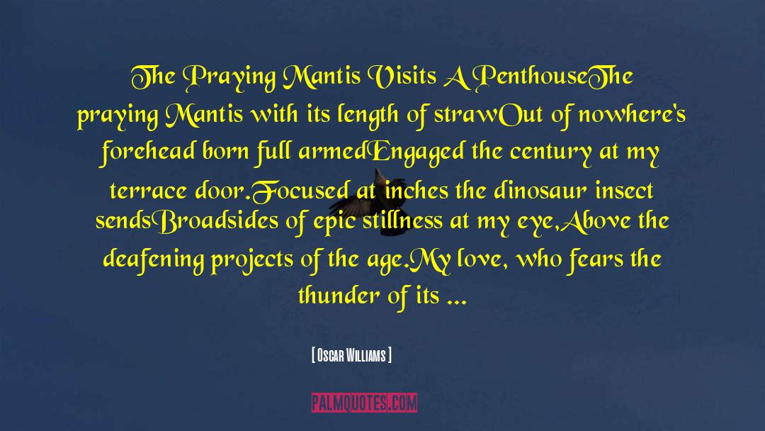 Praying Mantis quotes by Oscar Williams