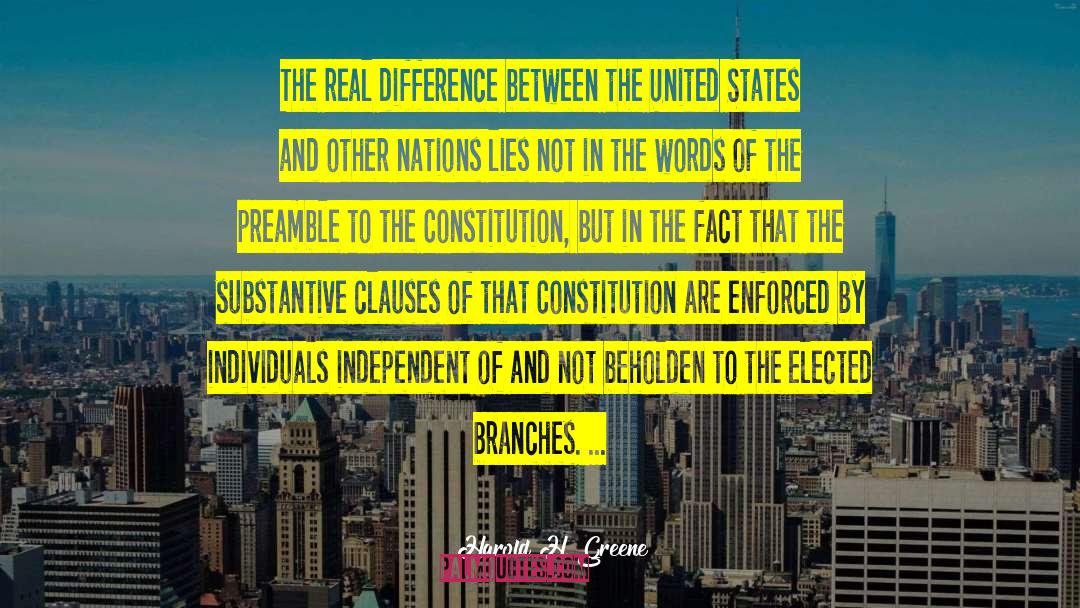 Preamble quotes by Harold H. Greene