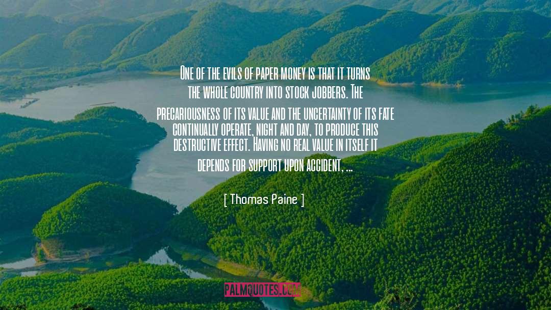 Precariousness quotes by Thomas Paine