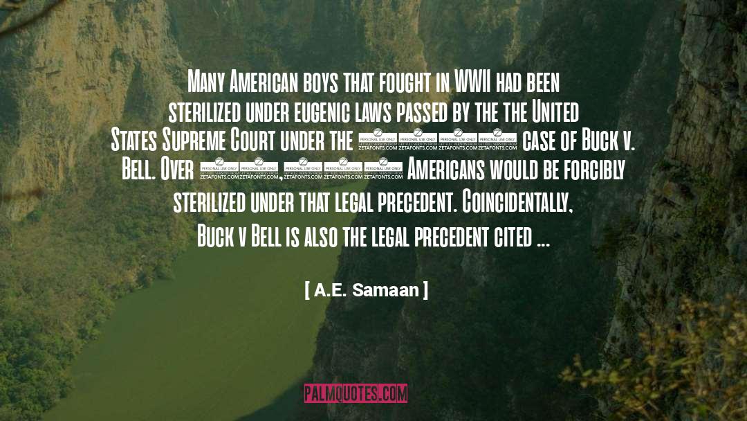 Precedent quotes by A.E. Samaan