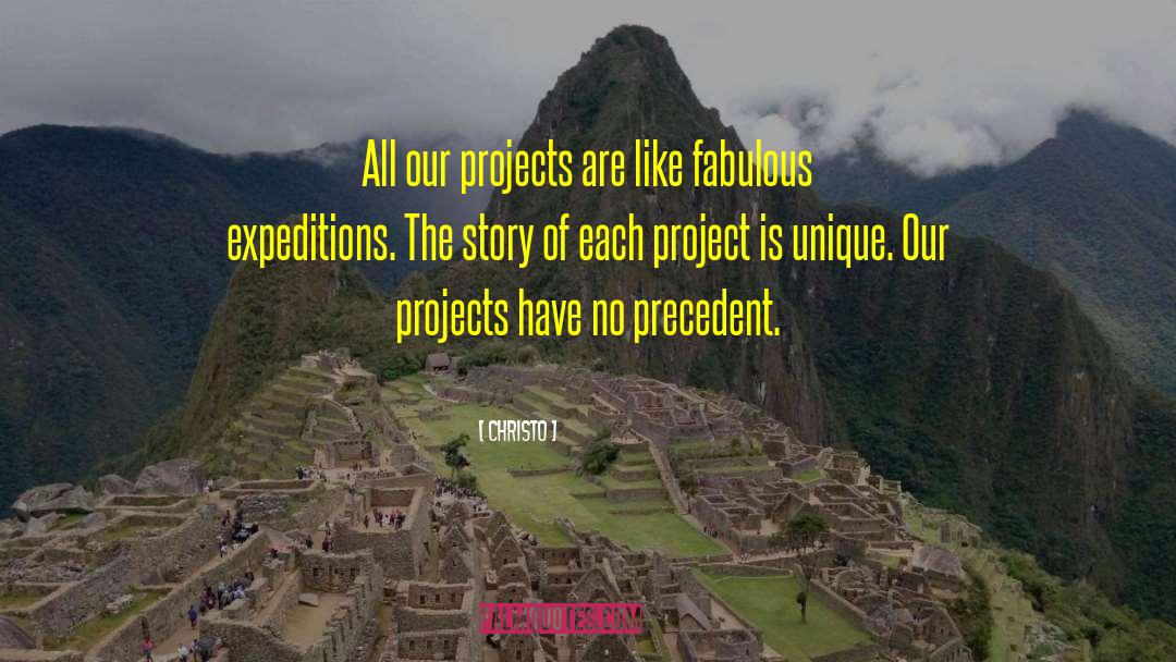 Precedent quotes by Christo