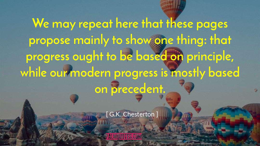 Precedent quotes by G.K. Chesterton