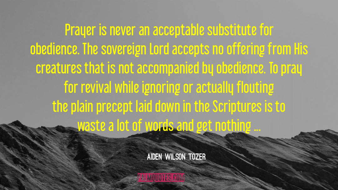 Precept quotes by Aiden Wilson Tozer