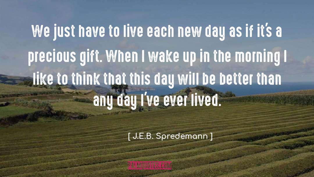 Precious Gift quotes by J.E.B. Spredemann