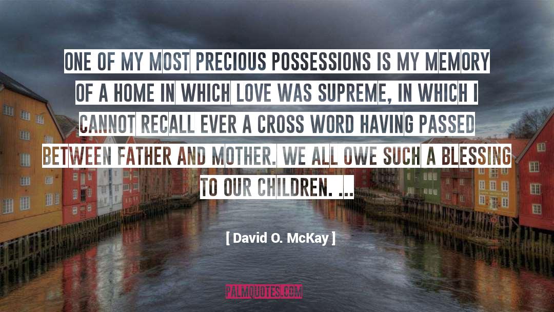 Precious Possessions quotes by David O. McKay