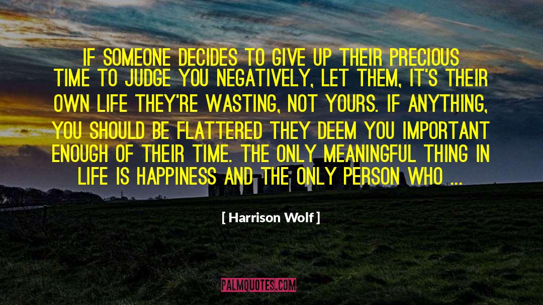 Precious Time quotes by Harrison Wolf