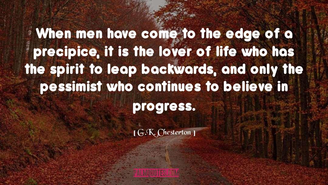 Precipice quotes by G.K. Chesterton