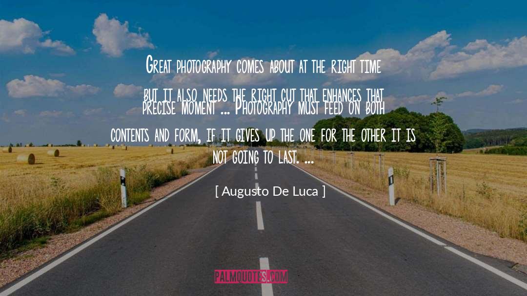 Precise quotes by Augusto De Luca