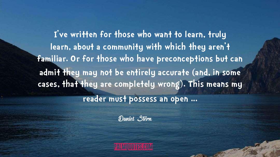 Preconceptions quotes by Daniel Stern