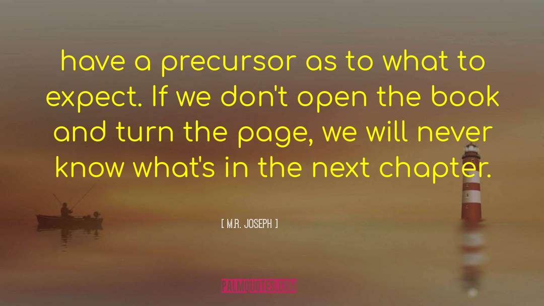 Precursor quotes by M.R. Joseph