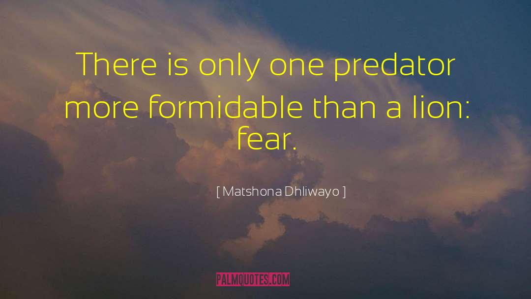 Predator quotes by Matshona Dhliwayo
