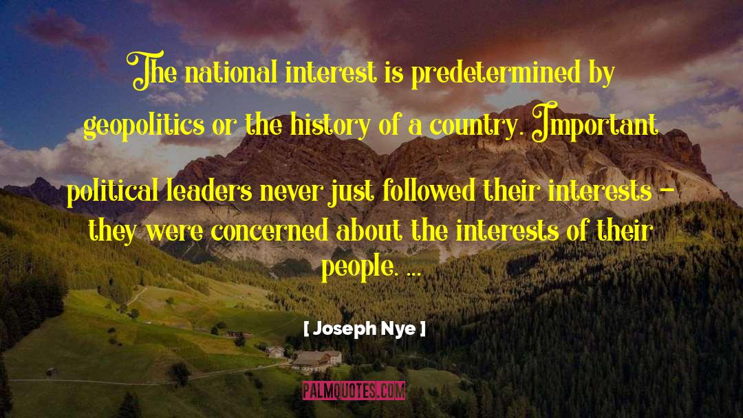 Predetermined quotes by Joseph Nye