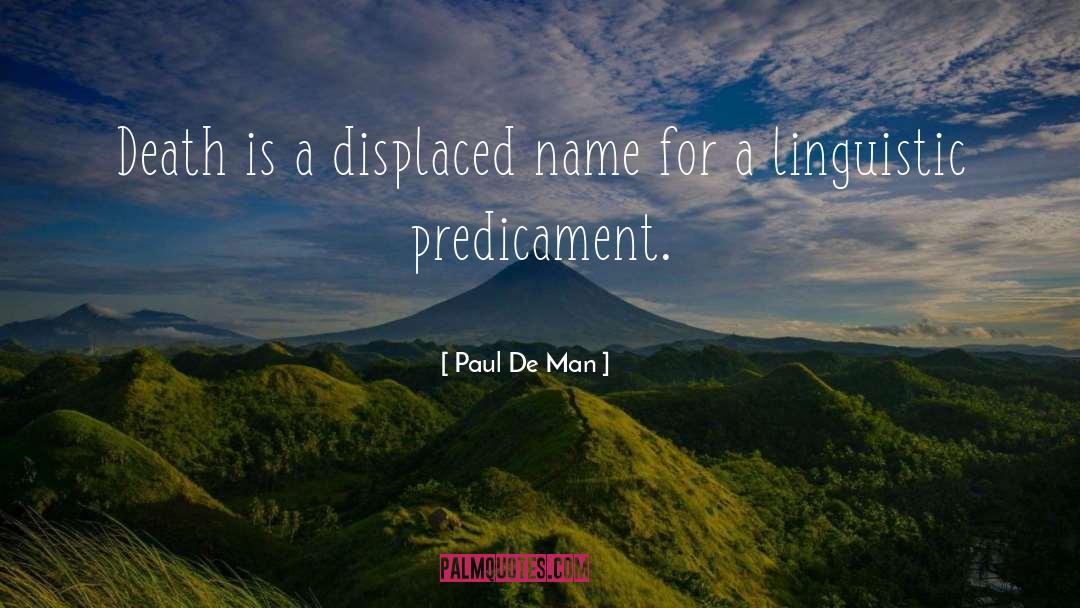 Predicament quotes by Paul De Man