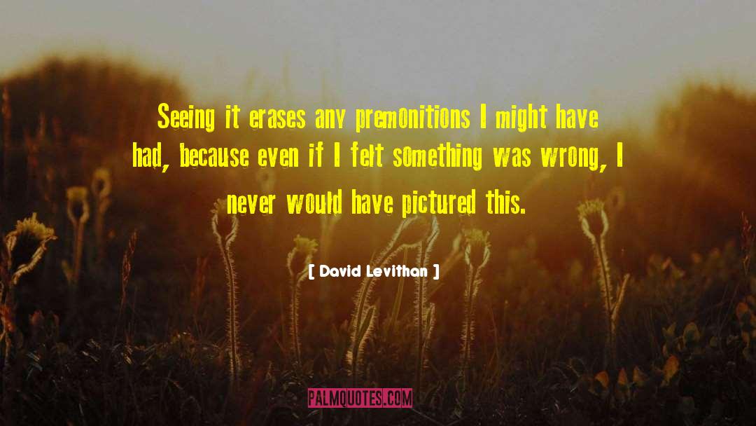 Premonitions quotes by David Levithan