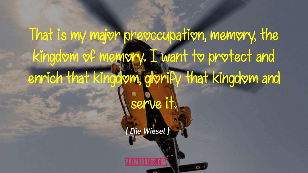 Preoccupation quotes by Elie Wiesel