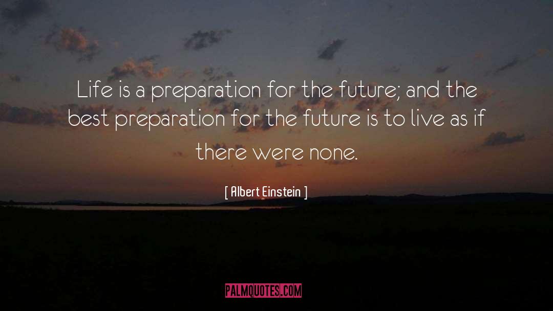 Preparation For The Future quotes by Albert Einstein