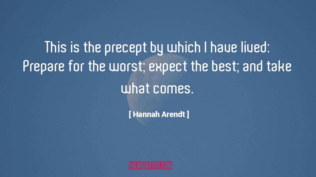 Prepare For The Worst quotes by Hannah Arendt
