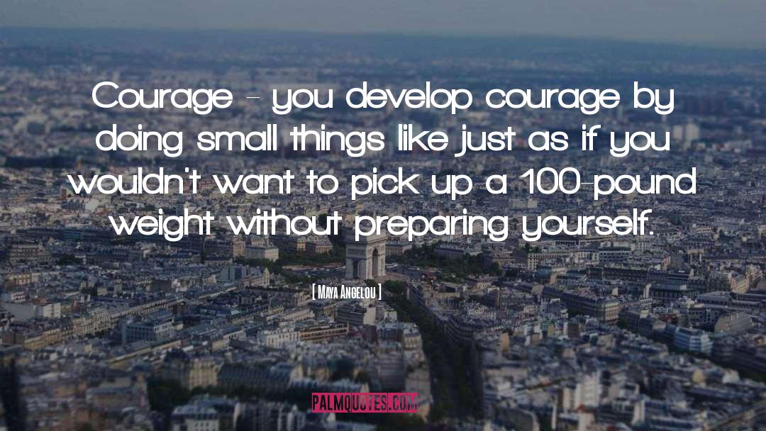 Preparing Yourself quotes by Maya Angelou