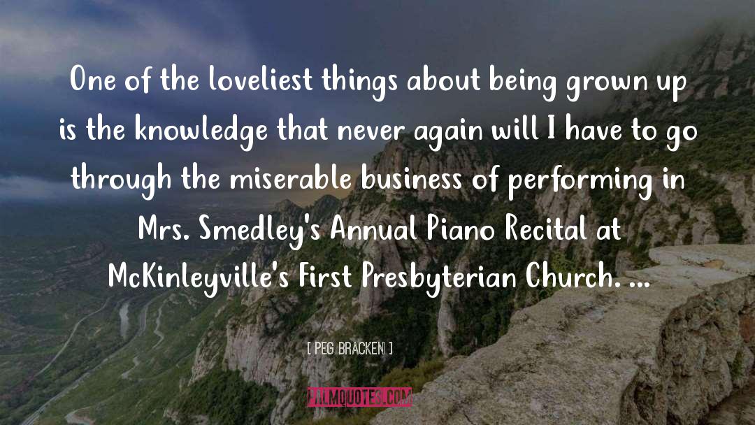 Presbyterian Church Of Usa quotes by Peg Bracken