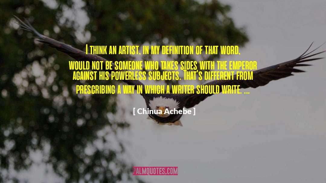 Prescribing quotes by Chinua Achebe