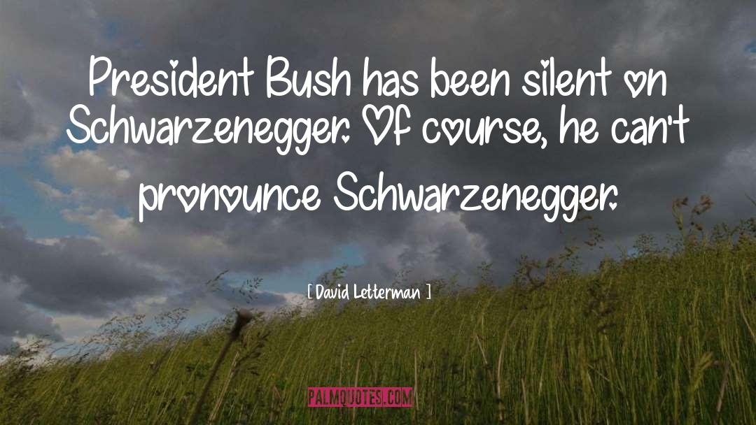 President Bush quotes by David Letterman