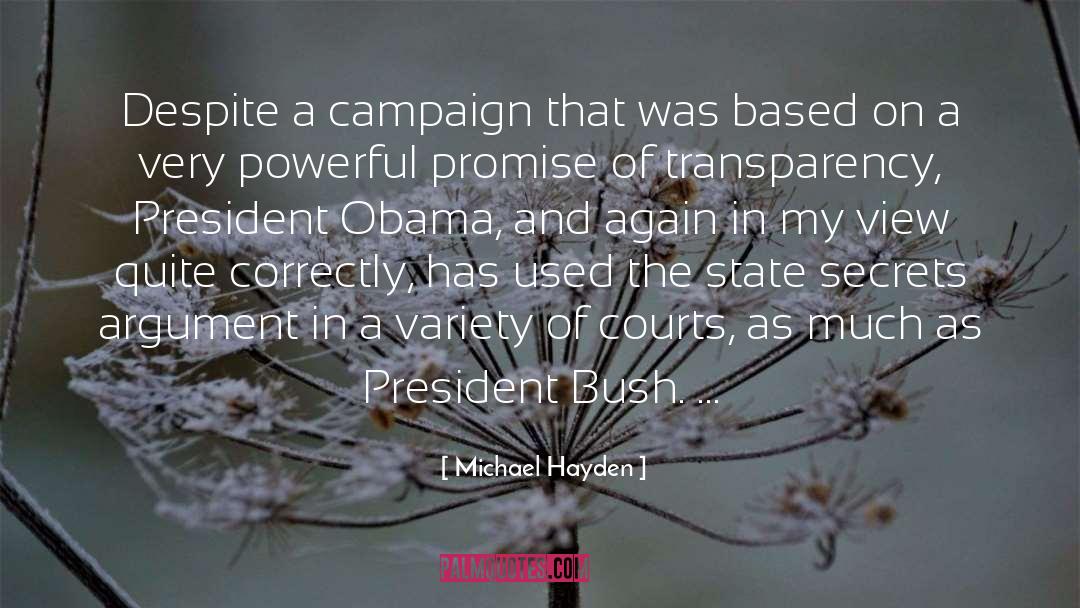 President Bush quotes by Michael Hayden