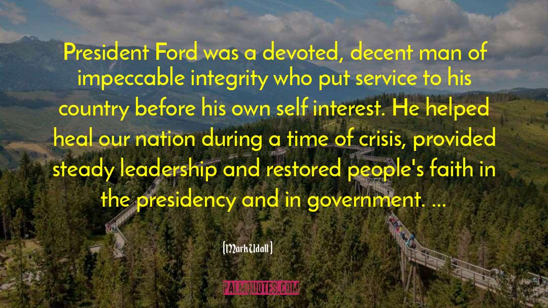 President Ford quotes by Mark Udall